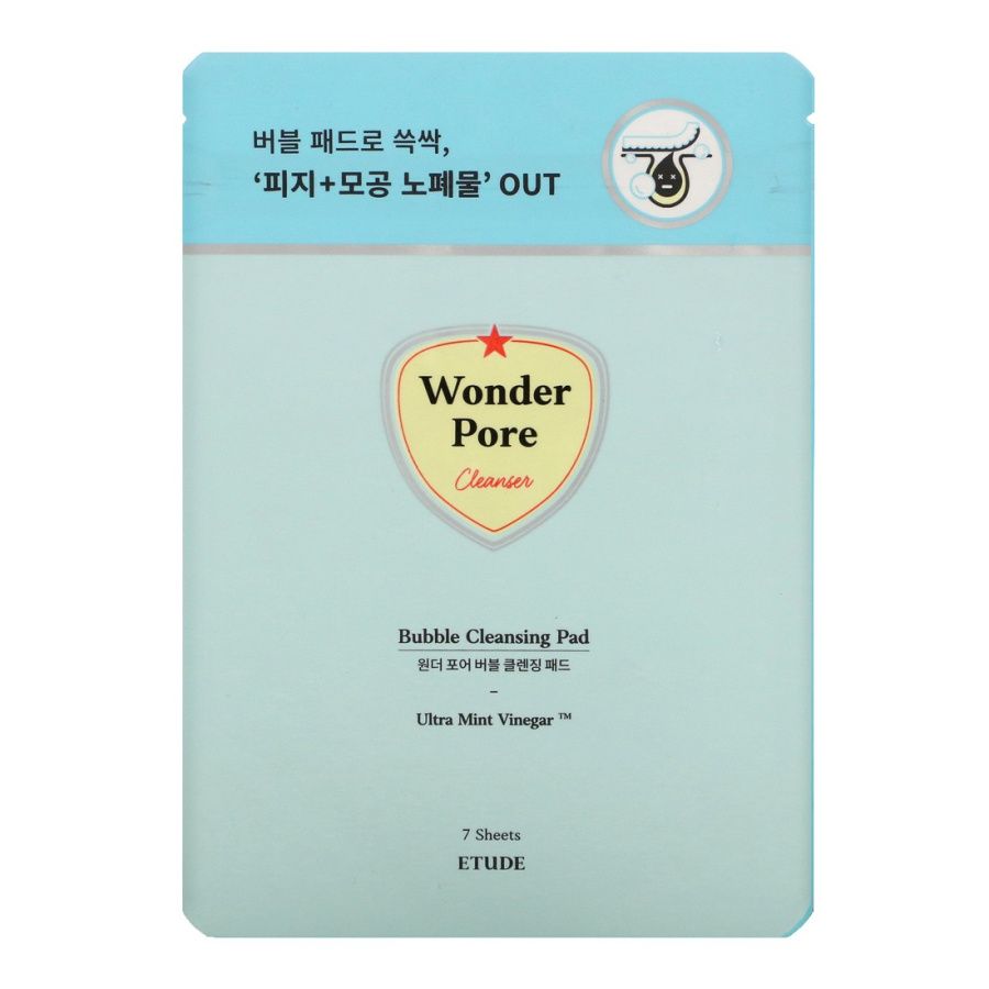 Etude Очищающие пэды для проблемной кожи / Wonder Pore Bubble Cleansing Pad, 7 шт.