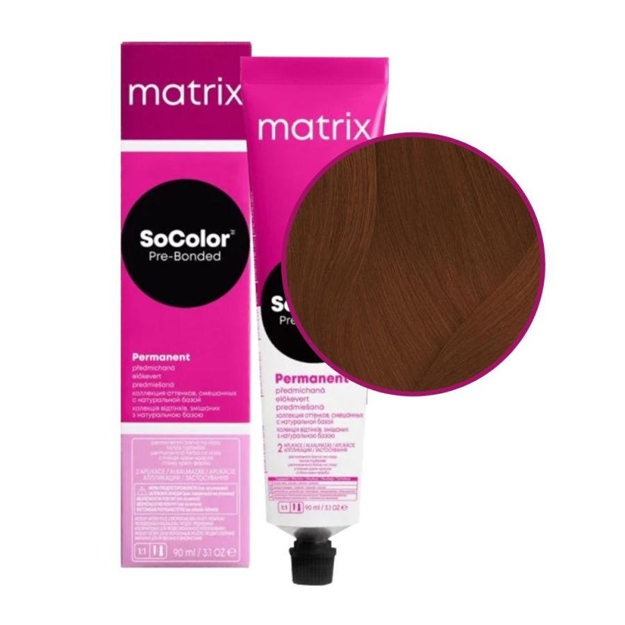 Matrix Крем-краска для волос / SoColor Pre-Bonded 5C, светлый шатен медный, 90 мл