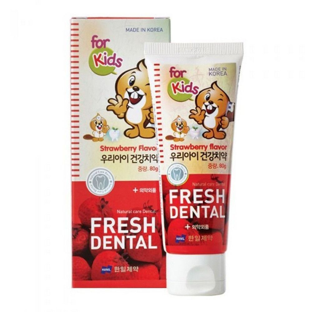 Hanil Зубная паста для детей со вкусом клубники / Fresh Dental for kids Strawberry, 80 мл