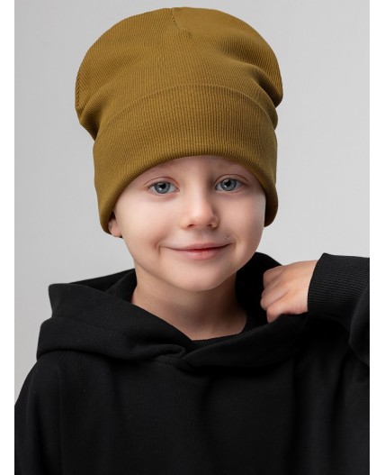 Шапка 114-МШ8К темно-горчичный