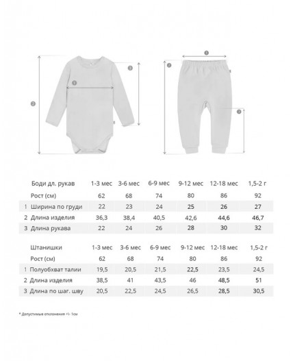 Комплект боди д/р  и ползунки «Горошинка»