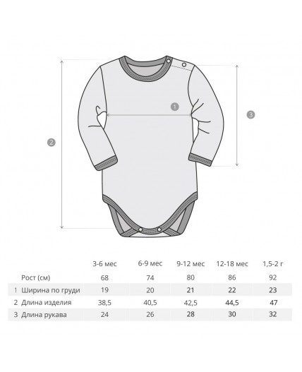 Боди с длинным рукавом /набор 2 шт/ Весёлая ферма