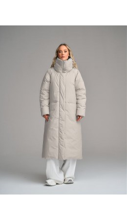 Пуховик женский светло-бежевый