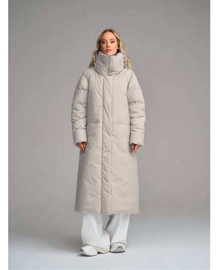 Пуховик женский светло-бежевый