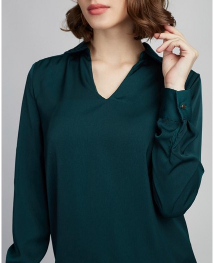 Блузка жен. темно-зеленый