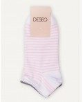 Набор: носки 2 пары жен. розово-бело-серый меланж