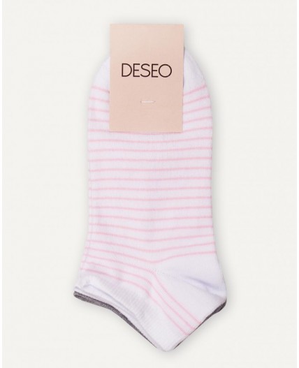 Набор: носки 2 пары жен. розово-бело-серый меланж