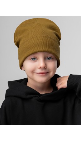 Шапка 114-МШ8К темно-горчичный