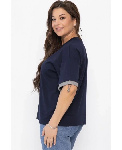 Блуза Софья (синяя) Б13941-1М