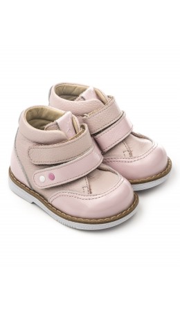 Ботинки детские 24018 кожа, ФИАЛКА розовый