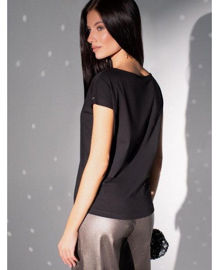 Футболка женская черный_зебра