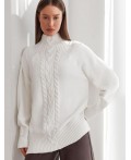 Свитер женский натуральный_белый