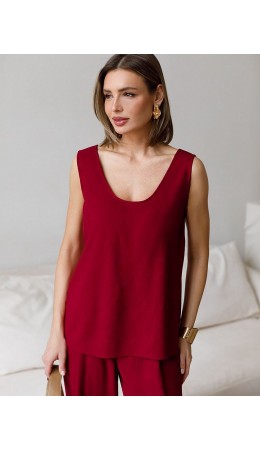 Топ женский гранатовый