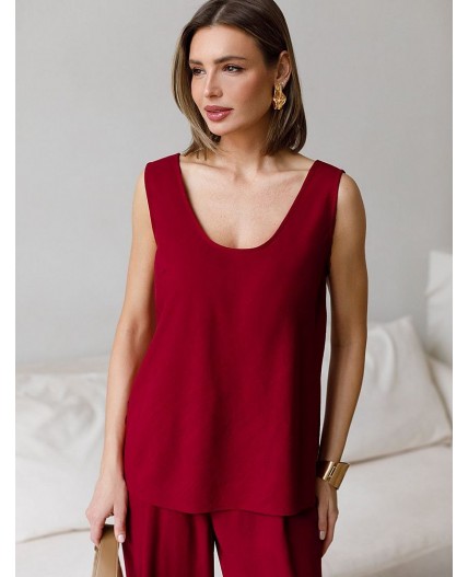 Топ женский гранатовый