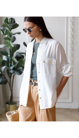 Блузка женская натуральный_белый