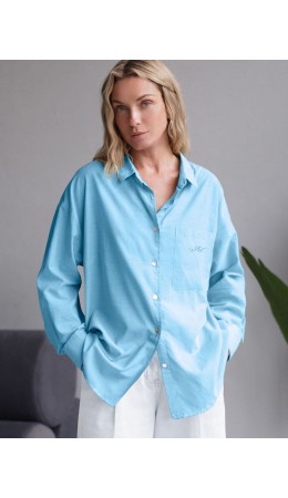 Блузка женская лазурно-голубой