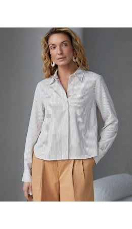 Блузка женская белый-бежевый