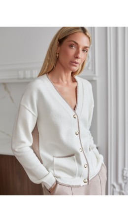 Кардиган женский натуральный белый