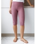 Капри женские т.розовый меланж