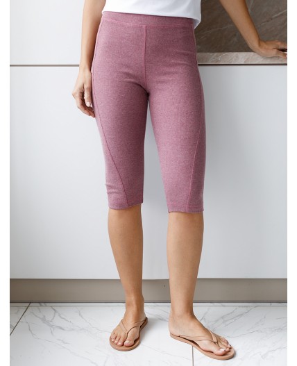 Капри женские т.розовый меланж