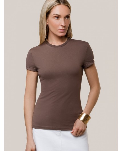 Футболка женская т. кофейный