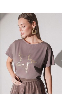 Футболка женская кофейный_star