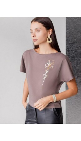 Футболка женская кофейный_цветок