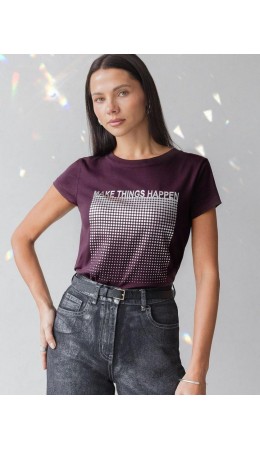 Футболка женская бургунди_things