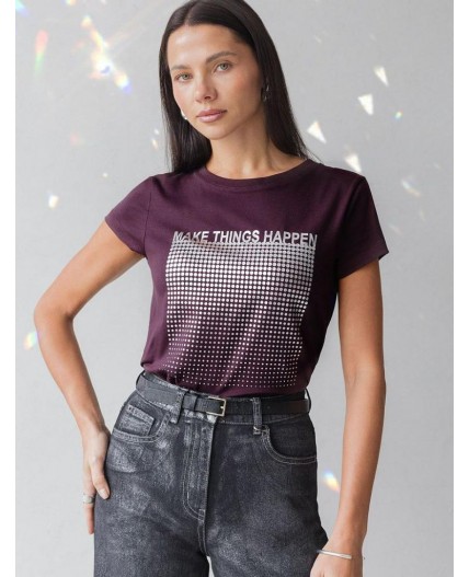 Футболка женская бургунди_things
