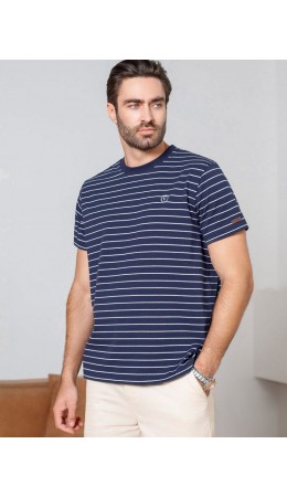 Футболка мужская синий-белый