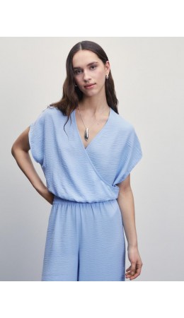 блузка женская серо-голубой