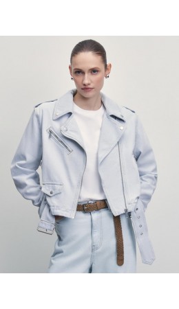куртка джинсовая женская ультра светлый индиго
