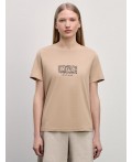 футболка женская темно-бежевый/песочный