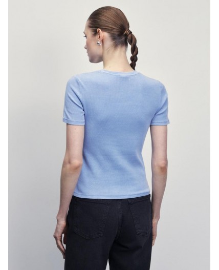 футболка женская серо-голубой