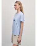 футболка женская серо-голубой