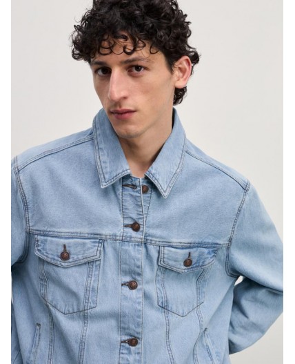 куртка джинсовая мужская светлый индиго