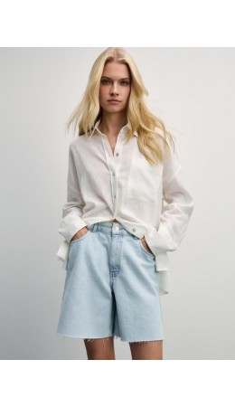 шорты джинсовые женские ультра светлый индиго
