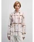 блузка женская бежевый абстракция