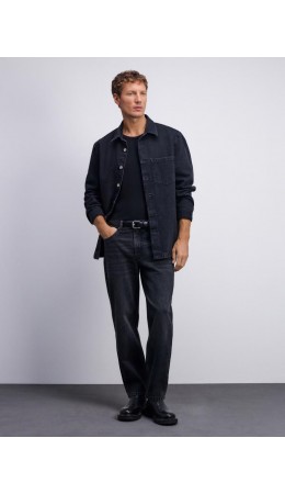 брюки джинсовые мужские темно-серый деним