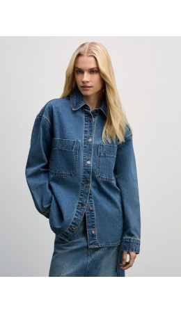 блузка джинсовая женская индиго