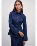 блузка джинсовая женская сырой индиго