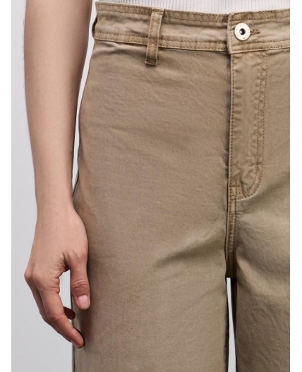 брюки джинсовые женские темно-бежевый/песочный
