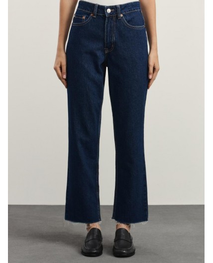 брюки джинсовые женские темный индиго