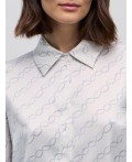 блузка женская серый графика мелкая