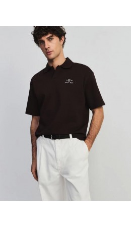 поло мужское тёмно-коричневый