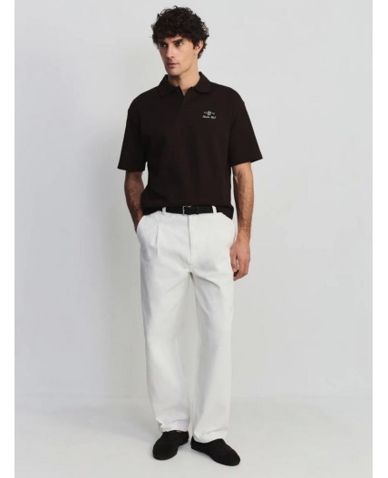 поло мужское тёмно-коричневый