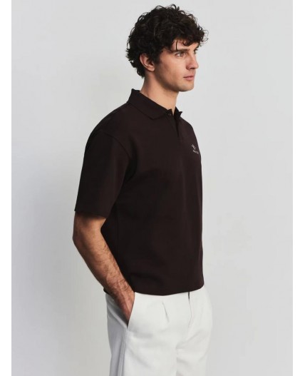 поло мужское тёмно-коричневый