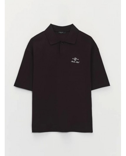 поло мужское тёмно-коричневый