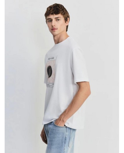 футболка мужская белый принт