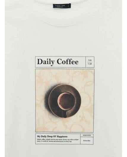 футболка мужская белый принт